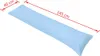 A light blue body pillow is shown diagonally on a white background, with dimensions indicated by red lines and text. Náhled obrázku produktu