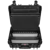 An open black tool case with internal organizers. Voir les images du produit