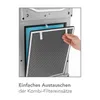 A hand is shown inserting a filter into an air purifier. Produktbild-Vorschau