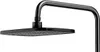 A close-up view of a black shower head. Náhled obrázku produktu