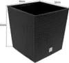 Bac à fleurs Anthracite 35 L aspect polyrotin Pot de fleurs Voir les images du produit 5