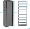 Intirilife Faltschrank 170x58x28 cm in ASCH GRAU - mit Produktbild-Vorschau 2
