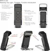 An instructional diagram showing the features and functions of a portable LED reading clip light. Produktbild-Vorschau