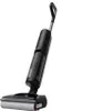 A black electric broom vacuum cleaner is shown against a white background. Produktbild-Vorschau