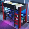 Hochbett mit Schreibtisch, Lochwand, LED-Lichtleiste, Produktbild-Vorschau 6