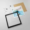 Gerahmtes Poster - Schwarzer Rahmen - Marmor Modern Blau - Produktbild-Vorschau 4