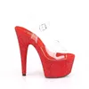 BEJEWELED-708DM Damen Sandale von Pleaser, Transparent Rot Produktbild-Vorschau 5