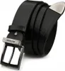 Herrengürtel, breit, schwarzes Leder, 120 £ Produktbild-Vorschau 4