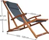 CASARIA® Sonnenliege Holz Wetterfest Klappbar Verstellbar Produktbild-Vorschau 4