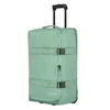 A green Travelite suitcase with wheels and a retractable handle, shown against a white background. Náhled obrázku produktu
