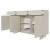 Selsey WUWU - Sideboard 3-türig mit 3 Schubladen Greige 150 Produktbild-Vorschau 8