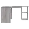 vidaXL Bureau d'angle Gris Sonoma 120x140x75 cm Bois Voir les images du produit 6