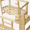 Dřevěná lavička KADAX s opěradlem 119 cm na terasu a Náhled obrázku produktu 3