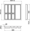 ORGA-BOX VII Design Besteckeinsatz schwarz 526 x 474 mm Produktbild-Vorschau 4