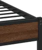 Kovový posteľný rám bez matraca, hnedý dub 90x190 cm Náhľad obrázku produktu 6
