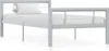 vidaXL Bettgestell Grau und Weiß Metall 100 × 200 cm -  Produktbild-Vorschau 8