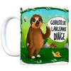 Kaffeebecher mit Faultier Dschungelmotiv und Spruch: Produktbild-Vorschau 2