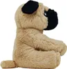 A plush toy pug sitting on a white background. Produktbild-Vorschau