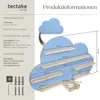 tectake® Wandregal Wolkenoptik, 6 Regalböden, massiv Holz, Produktbild-Vorschau 5