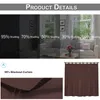 A collage of images showing different shading levels of curtains and a close-up of a curtain fabric. Produktbild-Vorschau