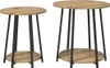 Beistelltisch-Set mit Regal 2 pcs Artisan Eiche und Schwarz Produktbild-Vorschau 1