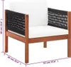 vidaXL 4-tlg. Garten-Lounge-Set Massivholz Akazie Produktbild-Vorschau 6