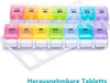SUKUOS Tablettenbox 7 Tage Morgens Abends, Pillendose Rund Produktbild-Vorschau 5