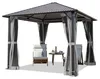 TOOLPORT Gartenpavillon 3x3 m Stahl-Dach mit Moskitonetzen Produktbild-Vorschau 1