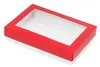 Dekorative Geschenkbox, rot, 260 x 180 x 50 mm, mit Fenster Produktbild-Vorschau 1