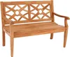 A wooden garden bench on a white background. Produktbild-Vorschau