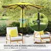 Outsunny Parasol Ø300 cm, Parasol à manivelle, Voir les images du produit 7