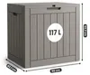 Baule da giardino impermeabile 117L contenitore esterno Anteprima dell’immagine prodotto 3