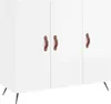 vidaXL Příborník vysoký lesk bílý 90x34x80 cm Dřevěný Náhled obrázku produktu 2