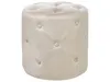 BELIANI Pouf Cremeweiß Samt Rund 40 cm Gesteppt mit Produktbild-Vorschau 1