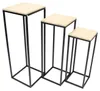 3x Beistelltisch "Modern" aus Holz & Metall, Satztische, Produktbild-Vorschau 3