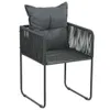 7-tlg. Garten-Essgruppe PVC Rattan Schwarz und Braun Produktbild-Vorschau 5