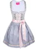 Dirndl Rose Daisy 50er Länge hellgrau 40 Produktbild-Vorschau 1