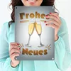 Sektgläser Prost Frohes Neues Metallschild in 15x20 cm Produktbild-Vorschau 3