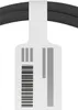 A close-up of a black circular object with a white tag attached, featuring a barcode and gray graphical elements. Náhled obrázku produktu