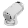 A white projector on a white stand against a white background. Voir les images du produit