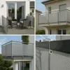 Balkon Sichtschutz Grau Licht- & Luftdurchlässig 24 Ösen Produktbild-Vorschau 2