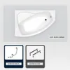 Asymmetrische Badewanne - 130 x 85 cm - Links - ohne Produktbild-Vorschau 1