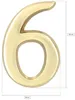 KOTARBAU® Numero civico 3D "6" in ottone Numero di porta da Anteprima dell’immagine prodotto 2