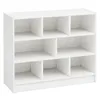 A white, multi-compartment shelving unit, likely a bookshelf or storage unit, shown from a front-diagonal angle against a white background. Produktbild-Vorschau
