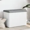 vidaXL Banc avec espace de rangement blanc 62x42x45 cm Bois Voir les images du produit 2