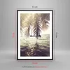 Gerahmtes Poster - Schwarzer Rahmen - Meer Palme Wasser - Produktbild-Vorschau 5