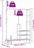 vidaXL Portemanteau avec étagères et roulettes 100x38x175,5 Voir les images du produit 7