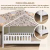 Crazy Pine Lit de maison 90x200 cm - Lit d'enfant en bois Voir les images du produit 4