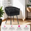 tectake® Set jídelní židle Astano čalouněná, se sametovým Náhled obrázku produktu 4