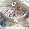 KiddyMoon 90x30cm/200 palline ∅ 7cm Piscina Triangolare a Anteprima dell’immagine prodotto 5